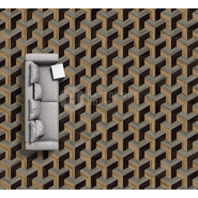 ПВХ плитка клеевая Moduleo Moods 416 Mesh 22229 Дуб Блэкджек + 22937 Дуб Блэкджек + 54991 Дуб Кантри