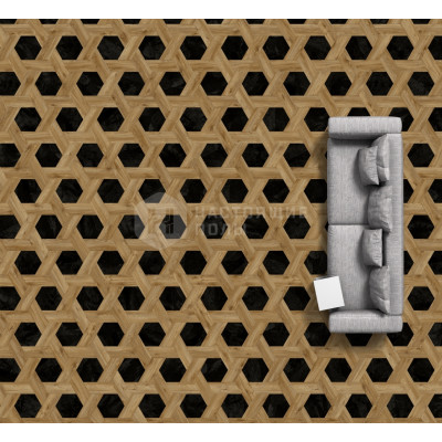 ПВХ плитка клеевая Moduleo Moods 267 Wicker 70998 Шифер Мустанг + 58346 Дуб Сьерра