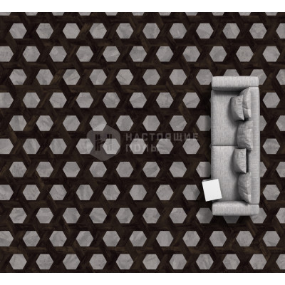 ПВХ плитка клеевая Moduleo Moods 274 Wicker 54991 Дуб Кантри + 70928 Шифер Мустанг