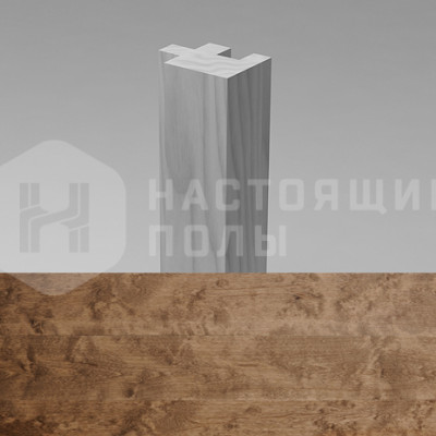 Уголок универсальный 03-П T&G для стеновых панелей Coswick Береза Каменный ручей, 2750*22*22 мм