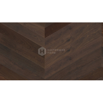 Паркет французская елочка Weitzer Parkett Diele 1000 69197 Дуб Мореный Натур брашированный, натуральное масло ProVital, 1000*125*9.3 мм