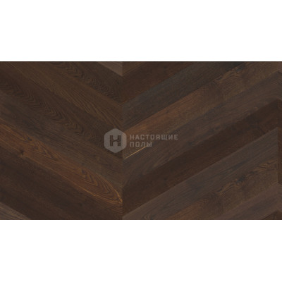 Паркет французская елочка Weitzer Parkett Diele 1000 69203 Дуб Мореный Натур брашированный, матовый лак ProActive+, 1000*125*9.3 мм