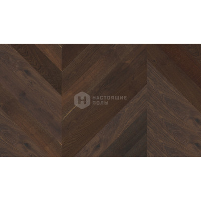 Паркет французская елочка Weitzer Parkett Diele 1000 69202 Дуб Мореный Натур брашированный, матовый лак ProActive+, 1000*125*9.3 мм