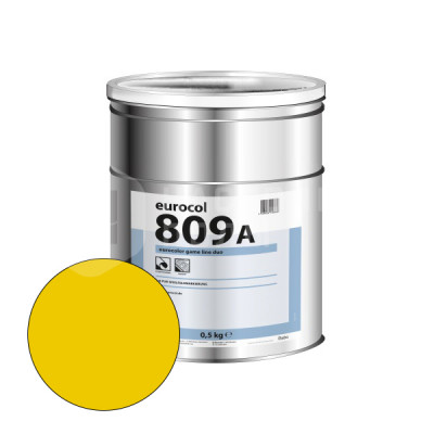 Краска для разметки спортивных полов Forbo 809-А Eurocolor Game Line Duo желтый (RAL 1021) 0.5 кг
