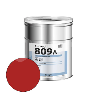 Краска для разметки спортивных полов Forbo 809-А Eurocolor Game Line Duo красный (RAL 3000) 0.5 кг