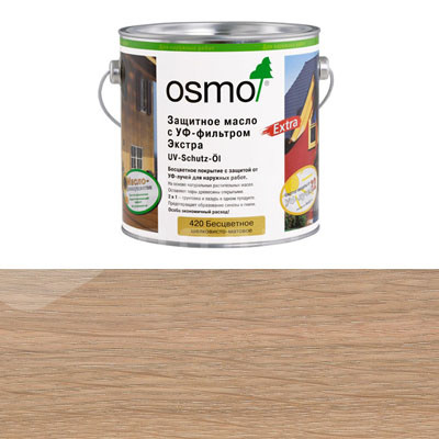 Защитное масло с УФ-фильтром Osmo UV Schutz Ol Extra 429 Натуральное шелковисто-матовое (0.22л)
