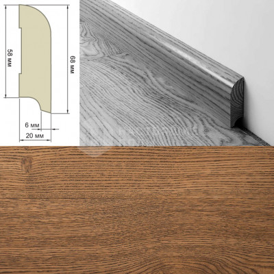 Шпонированный плинтус Coswick профиль №7 2186-1514 Дуб Амбарный, шелковое масло ультраматовое, 2100*68*20 мм Шпонированный плинтус Coswick профиль №7 2186-1514 Дуб Амбарный, шелковое масло ультраматовое, 2100*68*20 мм