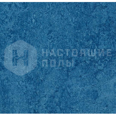Линолеум натуральный клеевой в плитках Мармолеум t3030 Blue, 500*500*2.5 мм