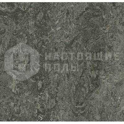 Линолеум натуральный клеевой в плитках Мармолеум t3048 Graphite, 500*500*2.5 мм