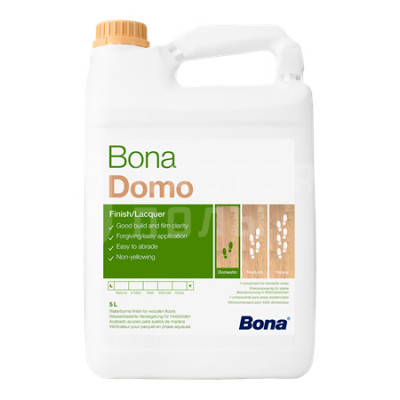 Паркетный лак на водной основе однокомпонентный Bona Domo полуматовый (5 л)