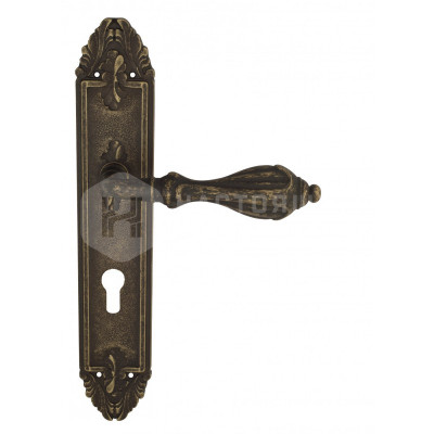 Дверная ручка на планке Venezia Anafesto VNZ997 PL90 античная бронза