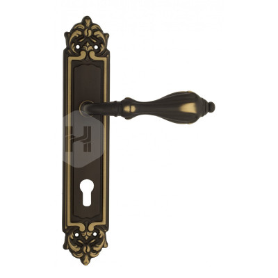 Дверная ручка на планке Venezia Anafesto VNZ843 PL96 темная бронза
