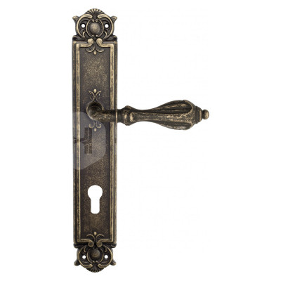 Дверная ручка на планке Venezia Anafesto VNZ845 PL97 бронза античная