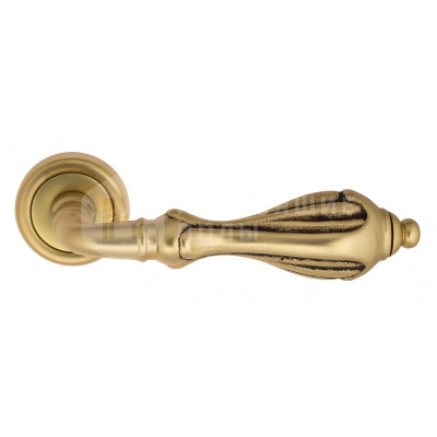 Дверная ручка Venezia Anafesto VNZ858 D1 французское золото + коричневый