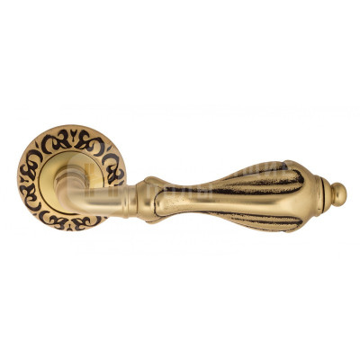 Дверная ручка Venezia Anafesto VNZ878 D4 французское золото + коричневый