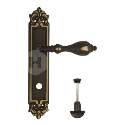 Дверная ручка на планке Venezia Anafesto VNZ885 PL96 темная бронза