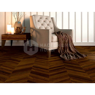 Паркет французская елочка Weitzer Parkett WP 475 65424 Дуб Мореный натур брашированный, масло ProVital, 750*125*12.2 мм