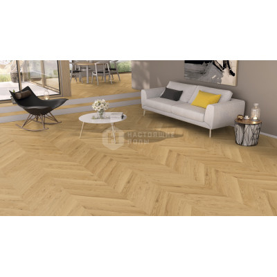 Паркет французская елочка Weitzer Parkett WP 475 63778 Дуб Пюр натур брашированный, масло ProVital, 750*125*12.2 мм