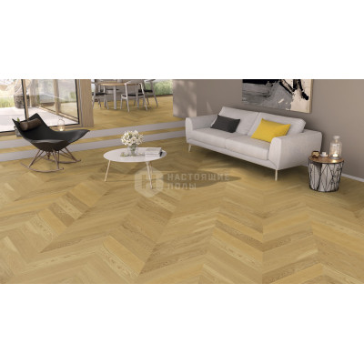 Паркет французская елочка Weitzer Parkett WP 475 63772 Дуб селект брашированный, масло ProVital, 750*125*12.2 мм