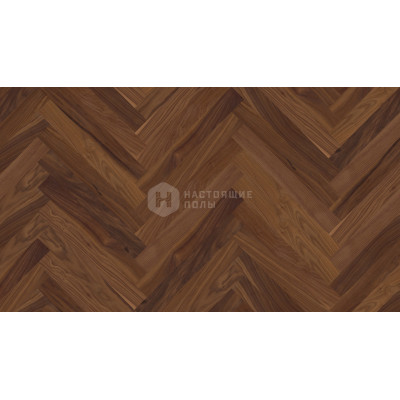 Паркет английская елочка Weitzer Parkett WP 4100 Орех пропареный, масло воск ProActive+, 1000*125*11 мм