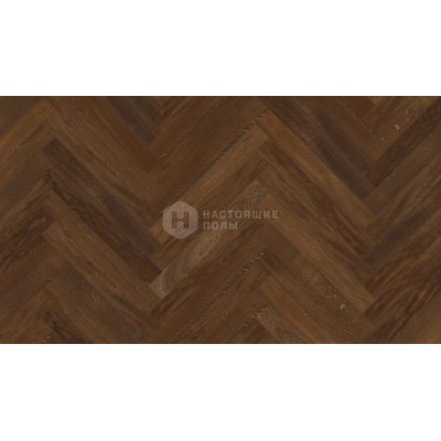 Паркет английская елочка Weitzer Parkett WP 4100 Дуб Кофе натур брашированный, масло воск ProActive+, 1000*125*11 мм