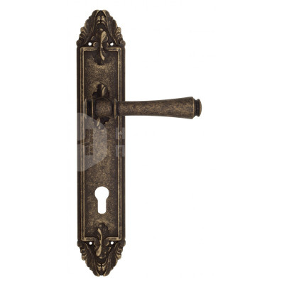 Дверная ручка на планке Venezia Callisto VNZ1523 PL90 бронза античная