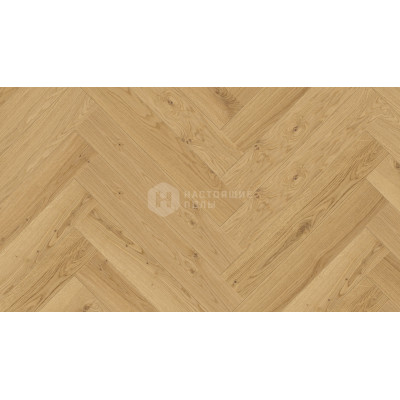 Паркет английская елочка Weitzer Parkett WP 4100 Дуб Пюр натурель брашированный, масло воск ProActive+, 1000*125*11 мм