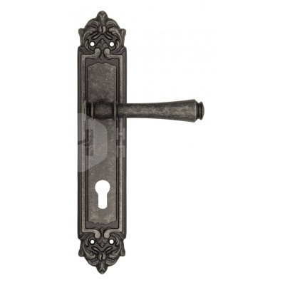 Дверная ручка на планке Venezia Callisto VNZ1544 PL96 состаренное серебро