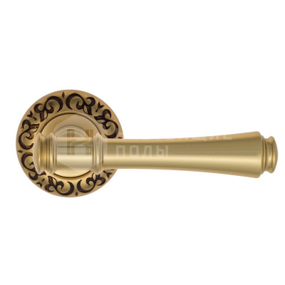 Дверная ручка Venezia Callisto VNZ3233 D4 французcкое золото + коричневый