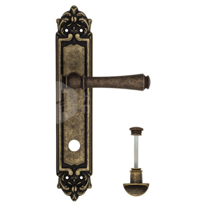 Дверная ручка на планке Venezia Callisto VNZ1546 PL96 бронза античная