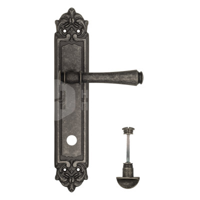 Дверная ручка на планке Venezia Callisto VNZ1542 PL96 состаренное серебро