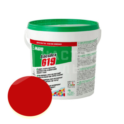 Двухкомпонентный эпоксидно-полиуретановый клей Mapei 410811 Adesilex G19 красный (10кг)