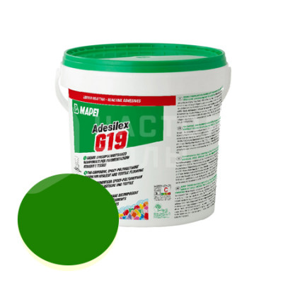 Двухкомпонентный эпоксидно-полиуретановый клей Mapei 410511 Adesilex G19 зеленый (10кг)