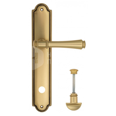 Дверная ручка на планке Venezia Callisto VNZ1478 PL98 французское золото + коричневый