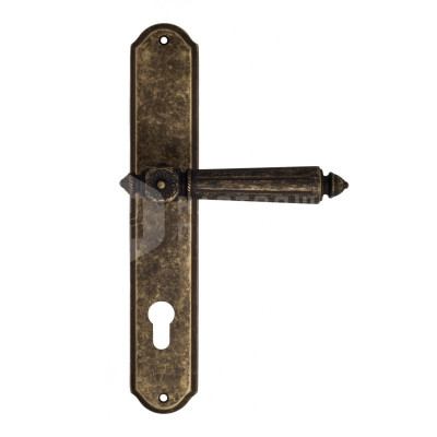 Дверная ручка на планке Venezia Castello VNZ993 PL02 бронза античная
