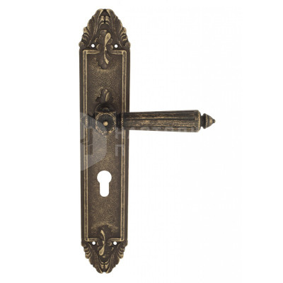 Дверная ручка на планке Venezia Castello VNZ2427 PL90 бронза античная