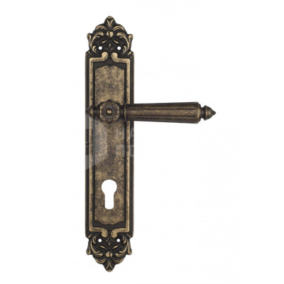 Дверная ручка на планке Venezia Castello VNZ729 PL96 бронза античная