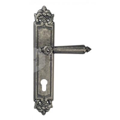 Дверная ручка на планке Venezia Castello VNZ231 PL96 состаренное серебро