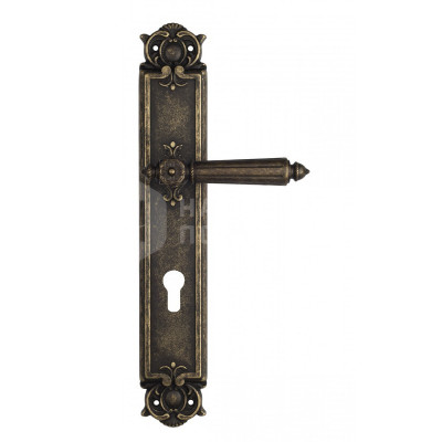 Дверная ручка на планке Venezia Castello VNZ730 PL97 бронза античная
