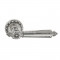 Дверная ручка Venezia Castello VNZ1335 D2 натуральное серебро + черный
