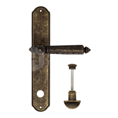 Дверная ручка на планке Venezia Castello VNZ991 PL02 бронза античная
