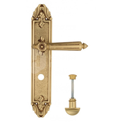 Дверная ручка на планке Venezia Castello VNZ2436 PL90 французское золото + коричневый
