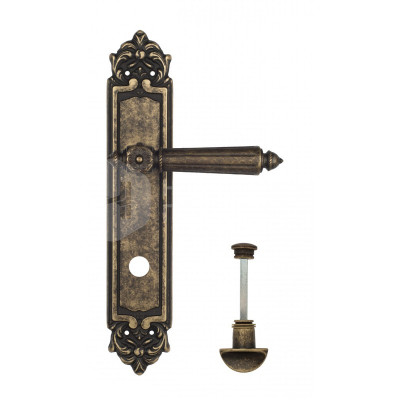 Дверная ручка на планке Venezia Castello VNZ732 PL96 бронза античная