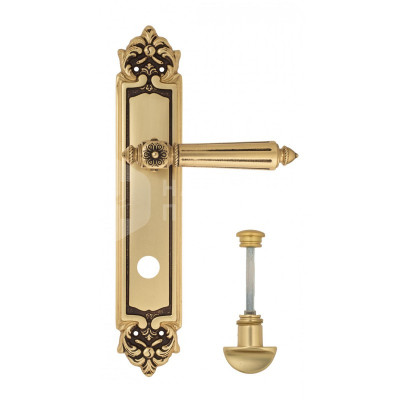 Дверная ручка на планке Venezia Castello VNZ1354 PL96 французское золото + коричневый