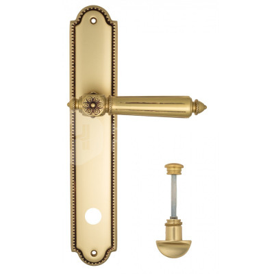 Дверная ручка на планке Venezia Castello VNZ1570 PL98 французское золото + коричневый
