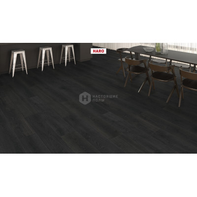 Ламинат Haro Tritty 200 Aqua 541554 Дуб Контура Черный однополосный, 1282*193*8 мм