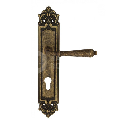 Дверная ручка на планке Venezia Classic VNZ260 PL96 бронза античная