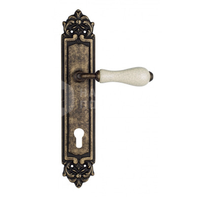 Дверная ручка на планке Venezia Colosseo VNZ1251 PL96 бронза античная