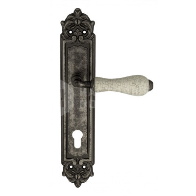 Дверная ручка на планке Venezia Colosseo VNZ284 PL96 состаренное серебро