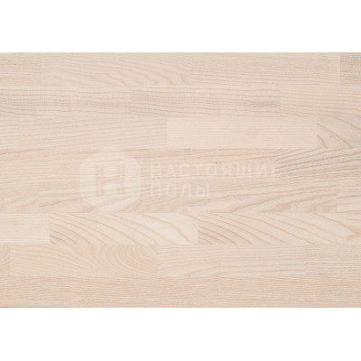Паркетная доска Befag Ясень Натур белый лак трехполосный
